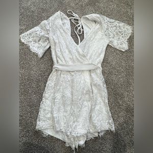 Francesca’s Lace Romper